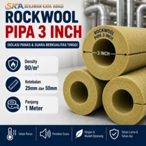 jual rockwool pipa 3 inch sekawan kaya abadi