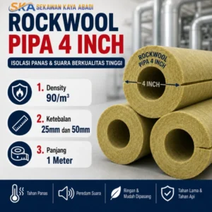 jual rockwool pipa 4 inch sekawan kaya abadi