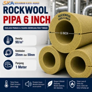 jual rockwool pipa 6 inch sekawan kaya abadi