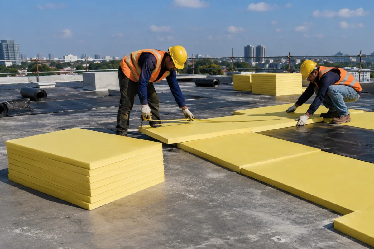 XPS Foam Board untuk dak beton sebagai insulasi panas pada roof deck bangunan